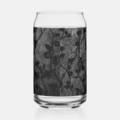 Zwarte en witte gegotische Antiek Floral Blikvorm Glas (Rechts)