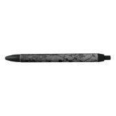 Zwarte en witte gegotische Antiek Floral Inkt Pen (Voorkant)