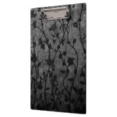 Zwarte en witte gegotische Antiek Floral Klembord (Links)