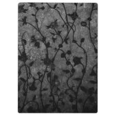 Zwarte en witte gegotische Antiek Floral Klembord (Achterkant)