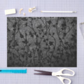 Zwarte en witte gegotische Antiek Floral Tissuepapier (Craft)