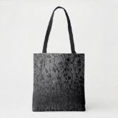 Zwarte en witte gegotische Antiek Floral Tote Bag (Voorkant)