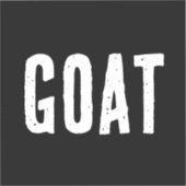 Zwarte en witte geit sticker (Voorkant)