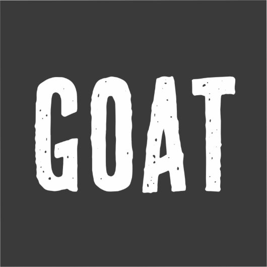 Zwarte en witte geit sticker (Voorkant)