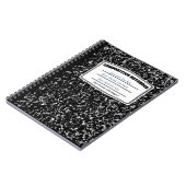 Zwarte en witte gemarmerde afdruksamenstelling notitieboek (Linkerzijde)