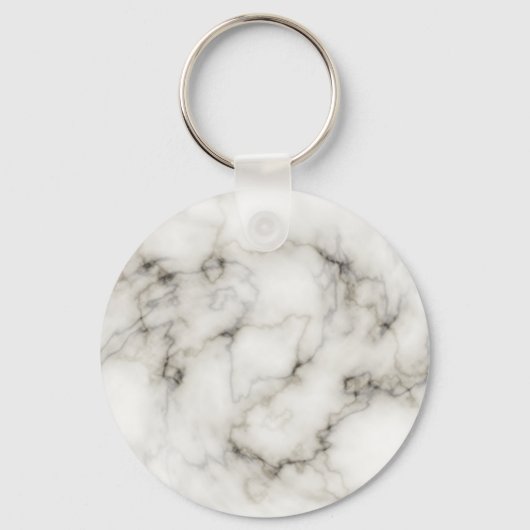 zwarte en witte gemarmerde steen sleutelhanger (Voorkant)