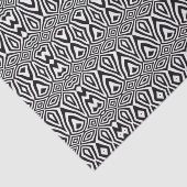 Zwarte en witte geometrische mozaïekoptische illus tissuepapier (Detail)