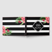 Zwarte en witte geometrische Stripes-Afstuderen Gastenboek (Volledig)