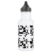 Zwarte en witte geometrische vormen waterfles  (Rechts)