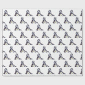 zwarte en witte gestreepte pompen met madeliefje cadeaupapier (Vlak)