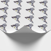 zwarte en witte gestreepte pompen met madeliefje cadeaupapier (Hoek)