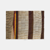Zwarte en witte gestreepte textielstof fleece deken (Voorkant (Horizontaal))