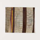 Zwarte en witte gestreepte textielstof wandkleed (Voorkant (horizontaal))