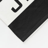 Zwarte en witte gestremde monogram deken (Hoek)