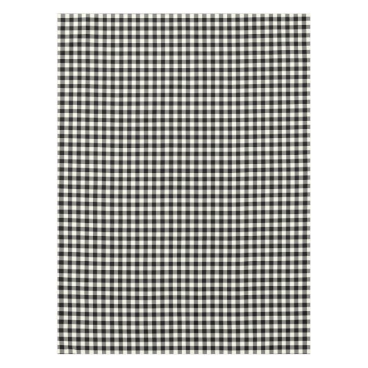 Zwarte en witte Gingham Cotton Tablecloth Tafelkleed (Voorkant)