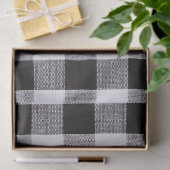 Zwarte en witte gingham Herfst Autum Tissuepapier (Geschenk)