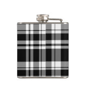 Zwarte en witte gipsplaat - sneeuwvlok heupfles (Achterkant)