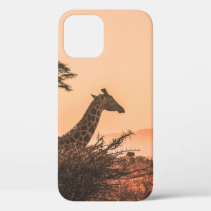 ZWARTE EN WITTE GIRAFFE OP GEBIED VAN BROWN GRAS Case-Mate iPhone CASE