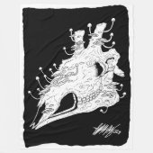 Zwarte en witte Giraffe schedel Fleece Deken (Voorkant)