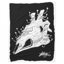 Zwarte en witte Giraffe schedel