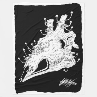 Zwarte en witte Giraffe schedel Fleece Deken
