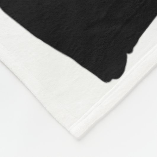 Zwarte en witte Giraffe schedel Fleece Deken (Hoek)