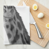 Zwarte en witte Giraffe Theedoek (Quarter Fold)