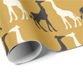 Zwarte en witte Giraffes Cadeaupapier (Rol Hoek)