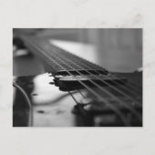 Zwarte en witte gitaar briefkaart (Voorkant)
