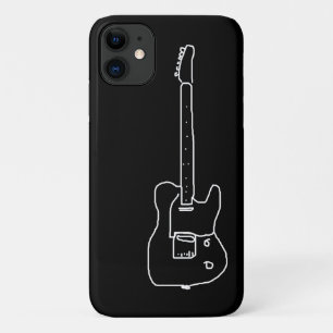 zwarte en witte gitaar Case-Mate iPhone case
