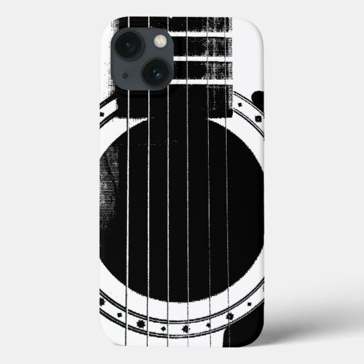  zwarte en witte gitaar Case-Mate iPhone case (Achterkant)
