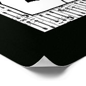 zwarte en witte gitaardecor poster (Hoek)