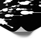 zwarte en witte gitaarrots poster (Hoek)