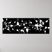 zwarte en witte gitaarrots poster (Voorkant)