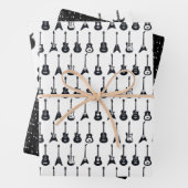 Zwarte en witte gitaren inpakpapier vel (In situ)