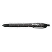 Zwarte en witte glanzende glitter sparkles persona inkt pen (Bodem)