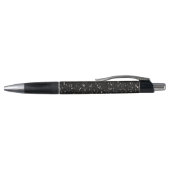 Zwarte en witte glanzende glitter sparkles persona pen (Bovenkant)