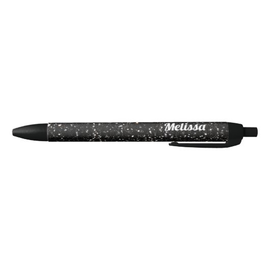 Zwarte en witte glanzende glitter sparkles persona zwarte inkt pen (Bodem)