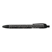 Zwarte en witte glanzende glitter sparkles persona zwarte inkt pen (Bovenkant)