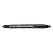 Zwarte en witte glanzende glitter sparkles persona zwarte inkt pen (Achterkant)