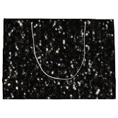 Zwarte en witte glanzende glitter sparkles Sweet 1 Groot Cadeauzakje (Achterkant)