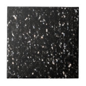 Zwarte en witte glinsterende glitssparken tegeltje (Voorkant)