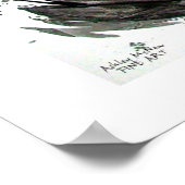 zwarte en witte golf poster (Hoek)