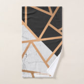 Zwarte en witte gouden marmer bad handdoek (Handdoek)