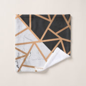 Zwarte en witte gouden marmer bad handdoek (Wasdoekje)