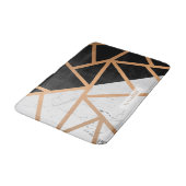 Zwarte en witte gouden marmer badmat (Gekanteld)