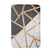 Zwarte en witte gouden marmer badmat (Voorkant Verticaal)