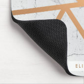 Zwarte en witte gouden marmer muismat (Hoek)