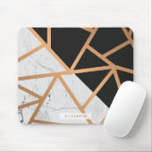 Zwarte en witte gouden marmer muismat (Met muis)