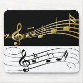 Zwarte en witte gouden Muismat! Muismat (Voorkant)